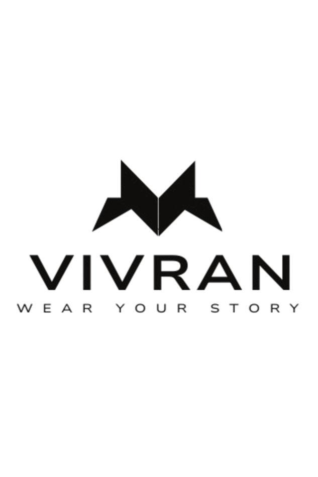 V-Neck Half Sleeve | Plain T-Shirt | Vivran Black Logo